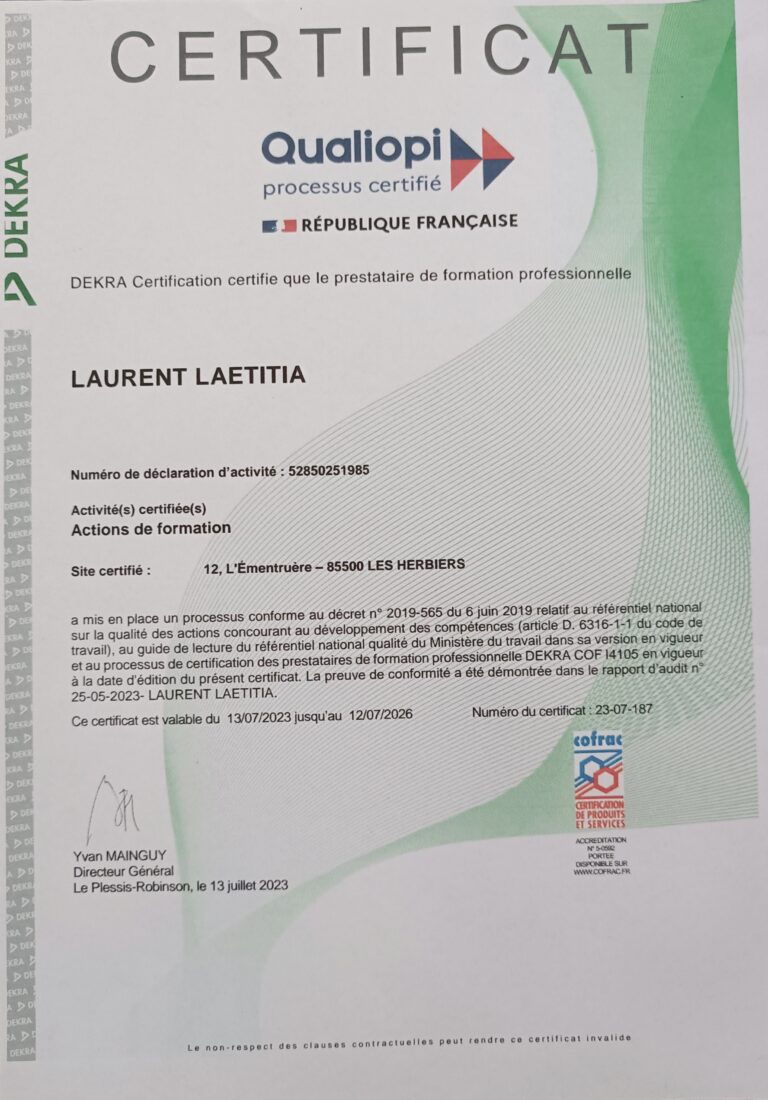 Certificat Qualiopi